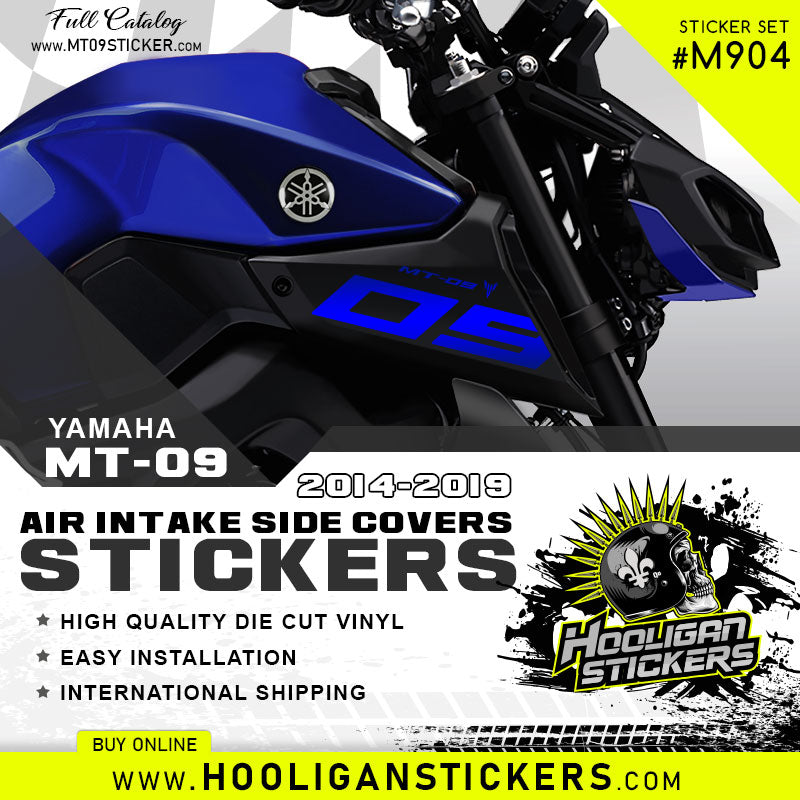 Yamaha MT-09 / FZ-09 air intake side cover sticker set [M935]