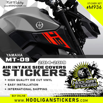 Yamaha MT-09 air intake side cover sticker set [M936]