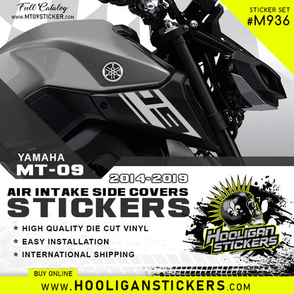 Yamaha MT-09 air intake side cover sticker set [M936]