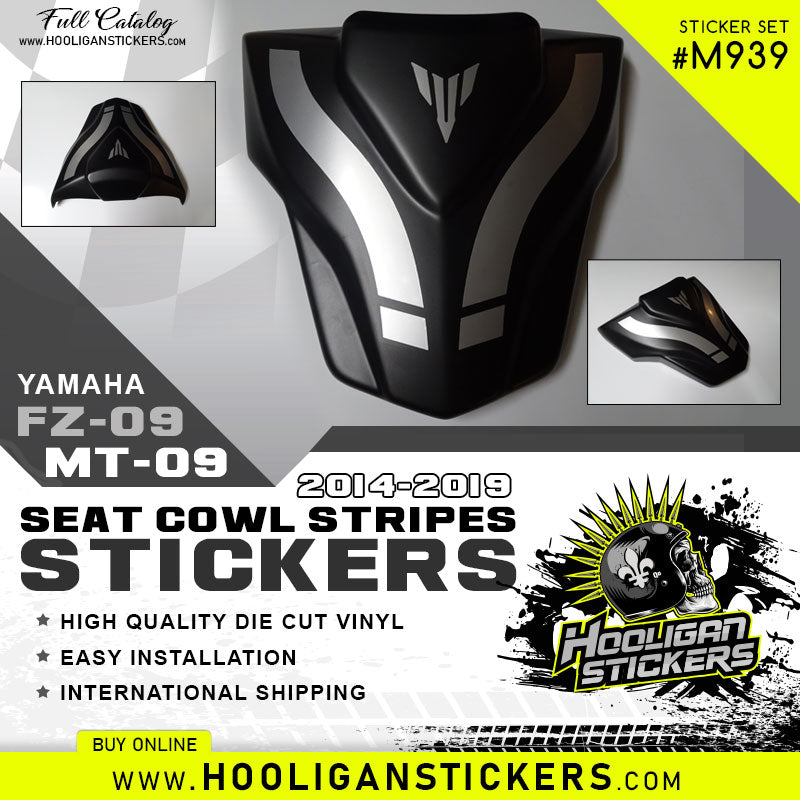 Yamaha MT-09/FZ-09 SEAT COWL custom stickers [M939]