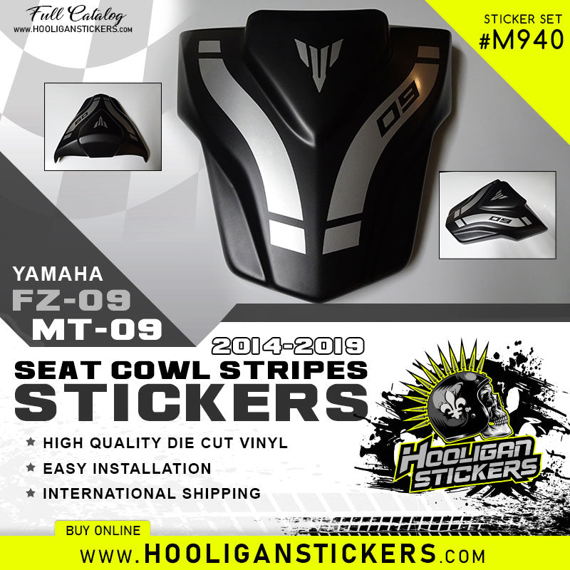 Yamaha MT-09/FZ-09 SEAT COWL custom stickers[M940]