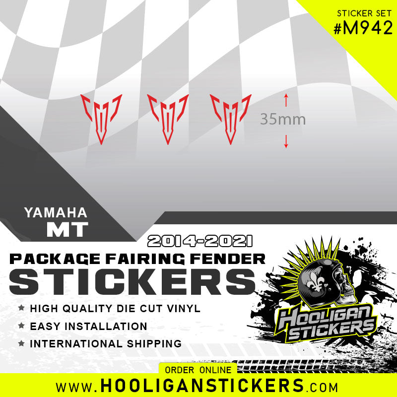 Yamaha MT 35mm slim design sticker pack [M942]