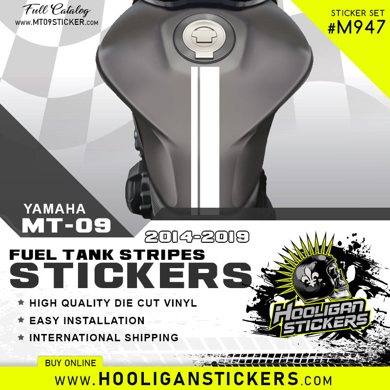 Yamaha fuel tank twin stripes sticker [M947]