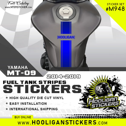Yamaha Hooligan triple stripes fuel tank stickers [M948]