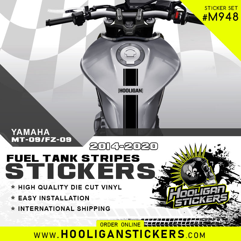 Yamaha Hooligan triple stripes fuel tank stickers [M948]