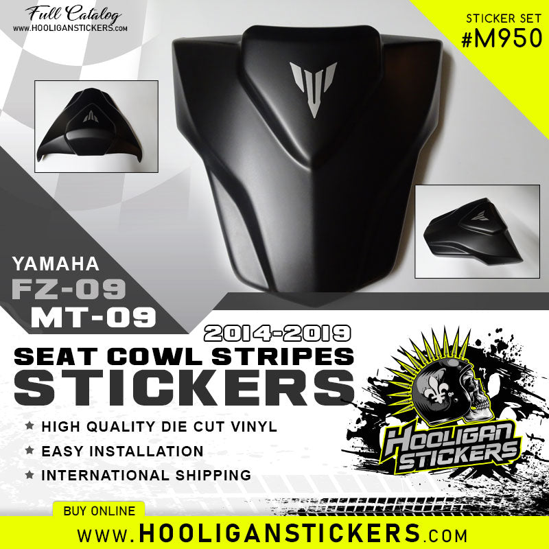 Yamaha MT logo SEAT COWL custom stickers [M950]