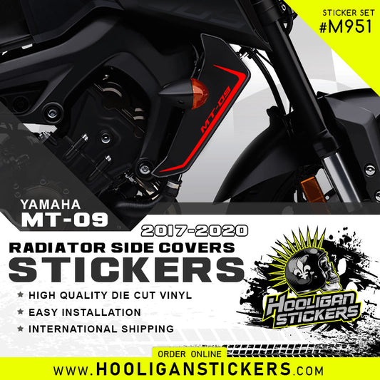 Yamaha MT-09 radiator side cover stickers [M951]
