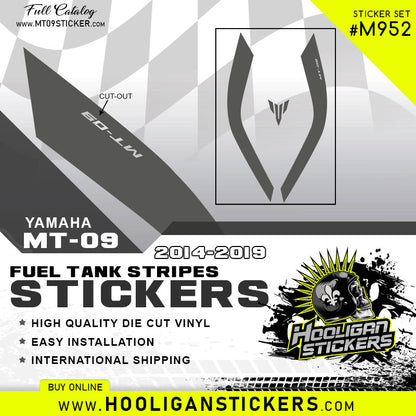 Yamaha MT-09 curve fuel tank stickers [M952]