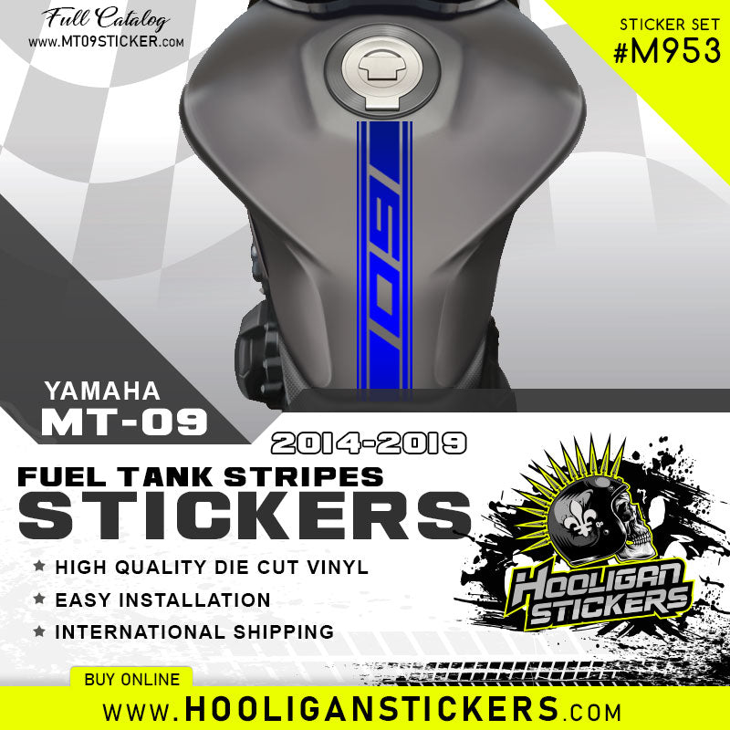 Yamaha MT-09 FZ-09 fuel tank stickers [M953] – Hooligan Stickers