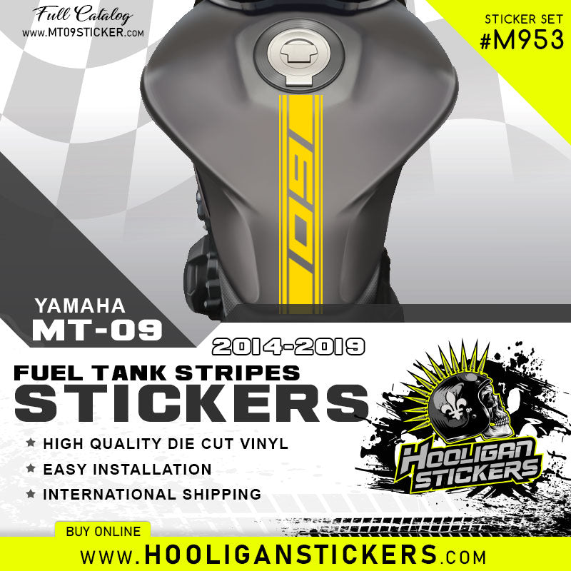 Yamaha MT-09 FZ-09 fuel tank stickers [M953] – Hooligan Stickers