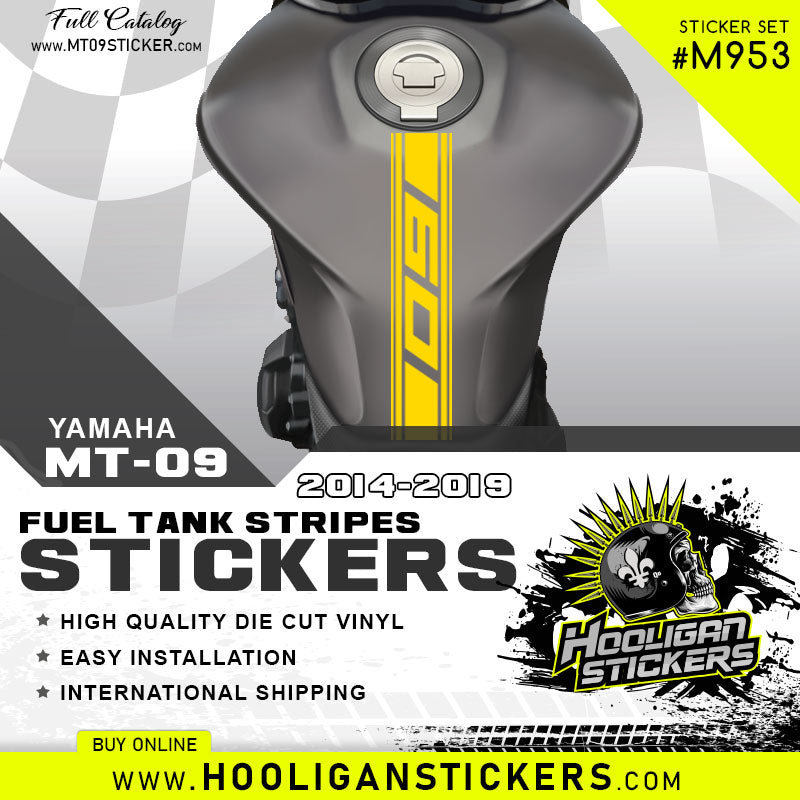 Yamaha MT-09 FZ-09 fuel tank stickers [M953]
