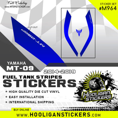 Yamaha MT-09 SP curve fuel tank stickers [M964]