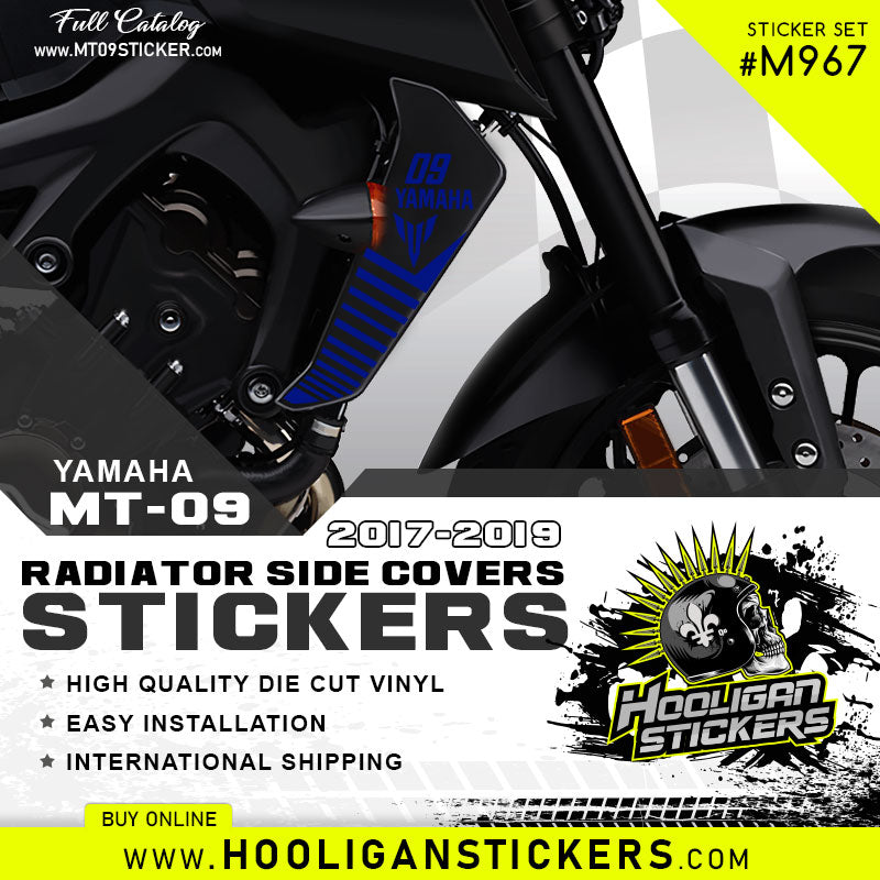 Yamaha MT-09 FZ-09 radiator side cover stickers [M967]