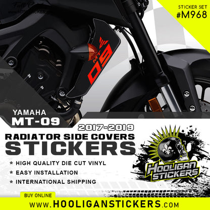 Yamaha MT-09 radiator side cover stickers [M968]