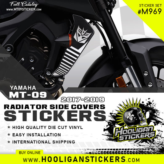 MT-09 FZ-09 DECEPTICON radiator side cover stickers [M969]