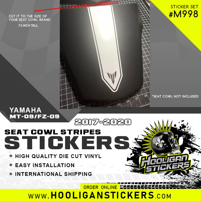 Yamaha MT-09/FZ-09 SEAT COWL custom stickers [M998]