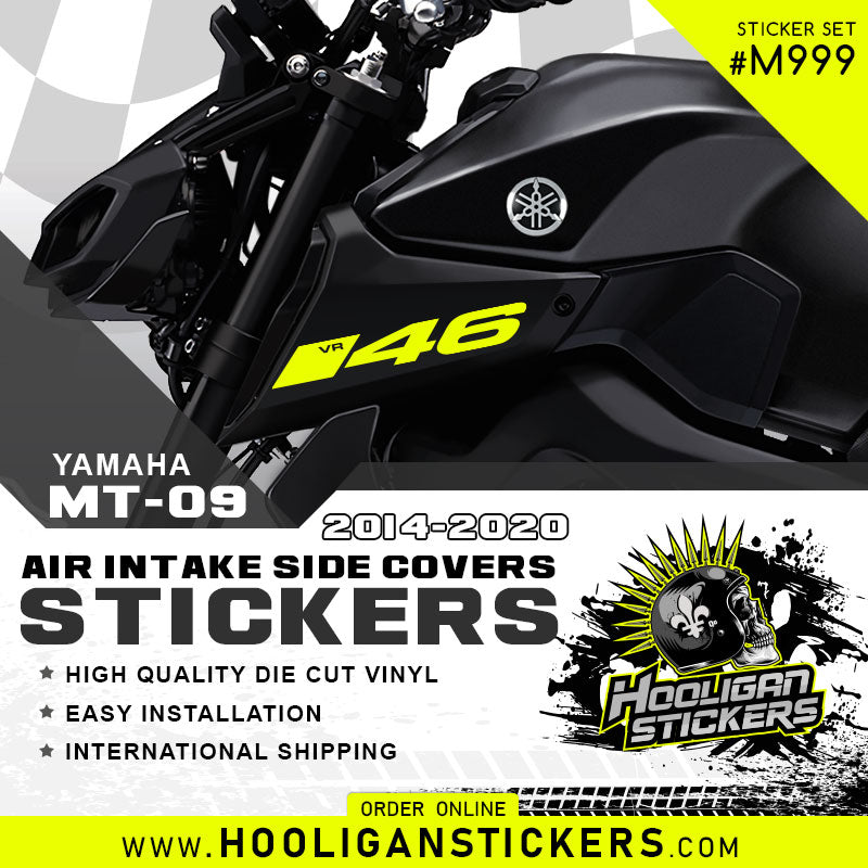 Yamaha MT-09 VR46 air intake side cover sticker set [M999]