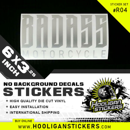 BADASS custom sticker 6 inch X 3.25 inch [R04] – Hooligan Stickers