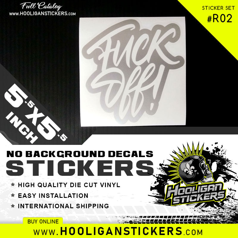 FUCK OFF decal custom sticker 5.5-inch [R02]