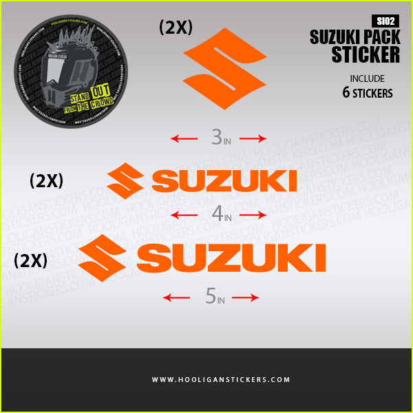 Suzuki fairing decal vinyl sticker package [SI02]