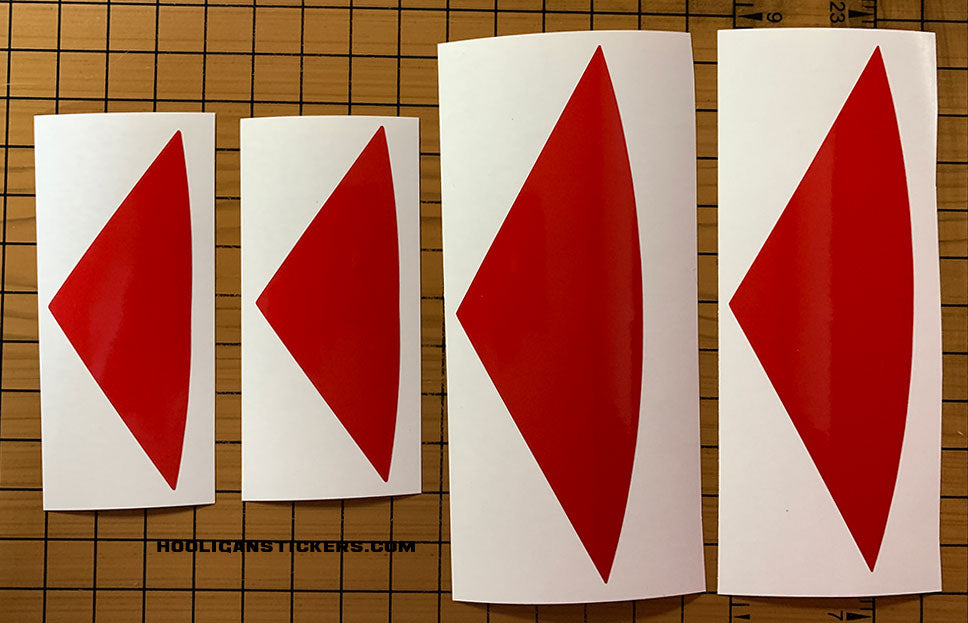 red Triangle wheel rim decal custom vinyl sticker [WS36]
