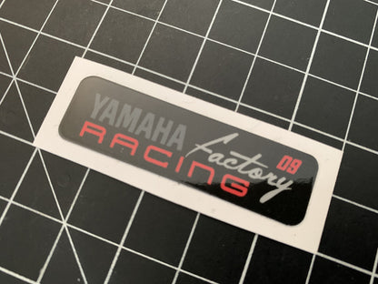 Yamaha factory racing printed peel and stick handle bar sticker
