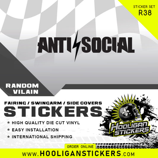 ANTI SOCIAL custom sticker [R38]