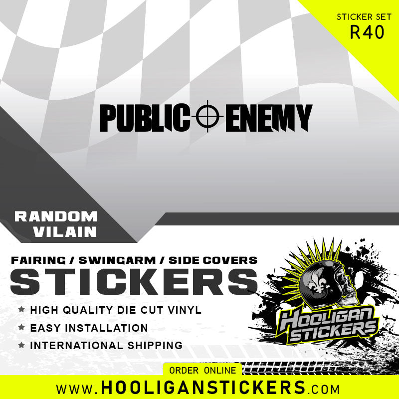 PUBLIC ENEMY decal custom vinyl sticker set [R40] – Hooligan Stickers