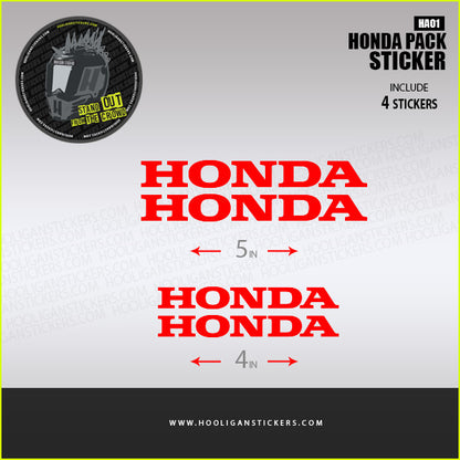RED Classic Honda fairing decals sticker set [HA01]
