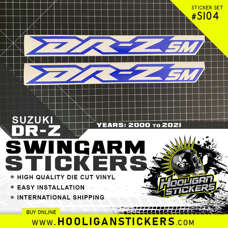 blue Suzuki DR-Z 400 decals vinyl stickers [SI04]