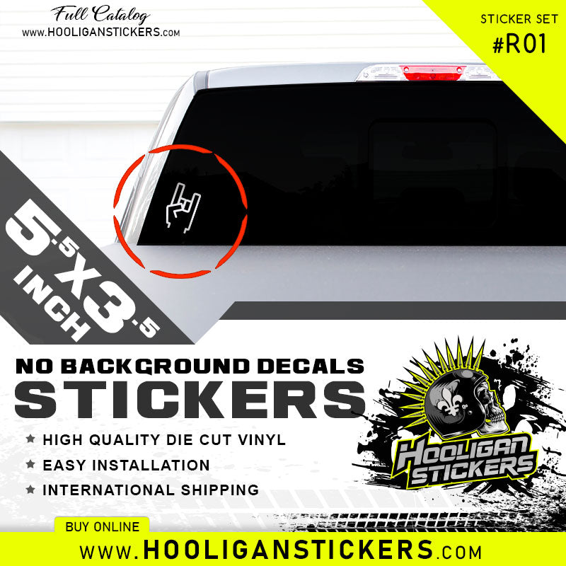 ROCK ON decal custom vinyl sticker [R01] – Hooligan Stickers