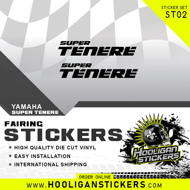Yamaha SUPER TENERE small Fairing fender sticker ST02