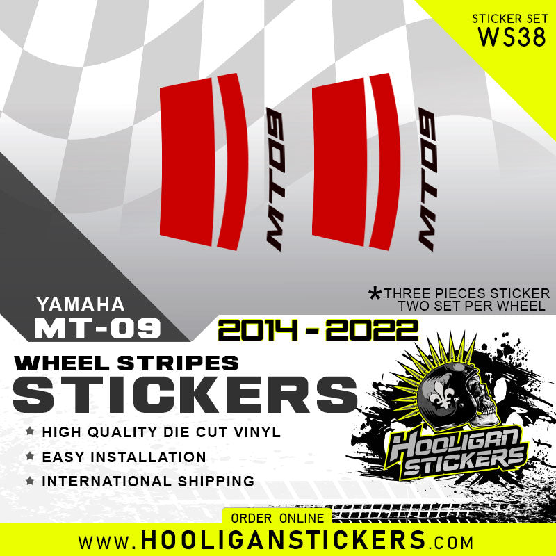 red Wheel rim decals custom vinyl stickers [WS38] -2