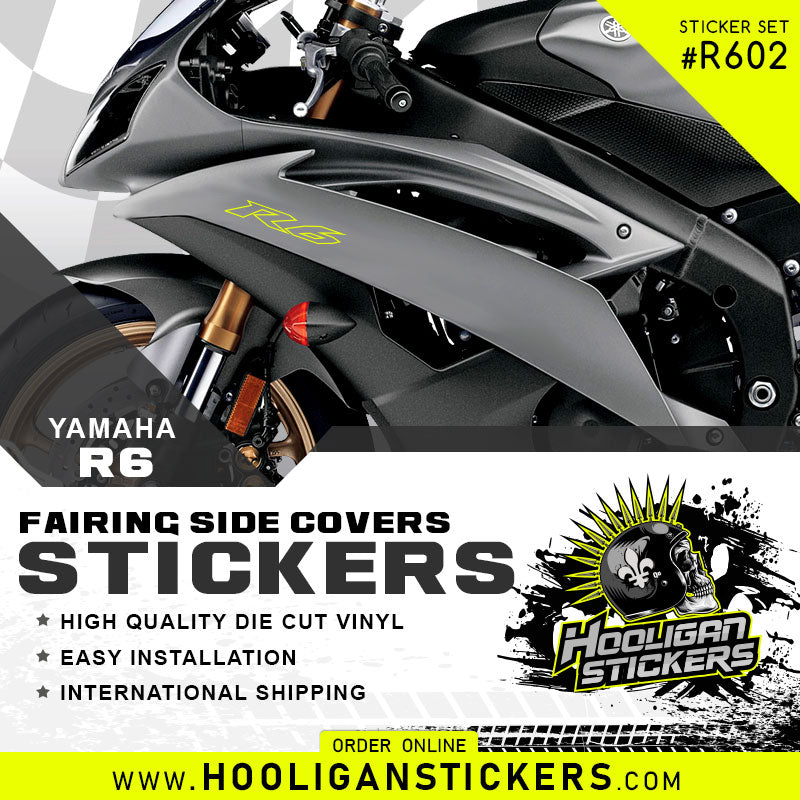 Yamaha R6 fairing decals outline sticker set [R602]