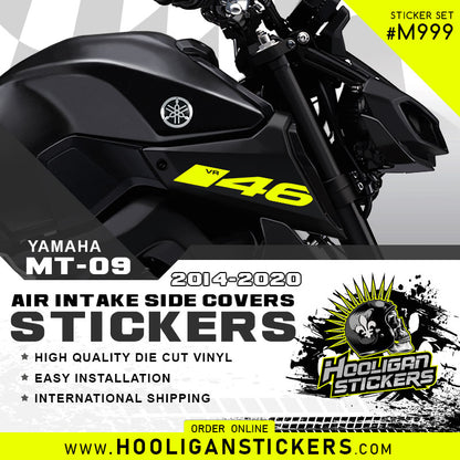 Yamaha MT-09 VR46 air intake side cover sticker set [M999]
