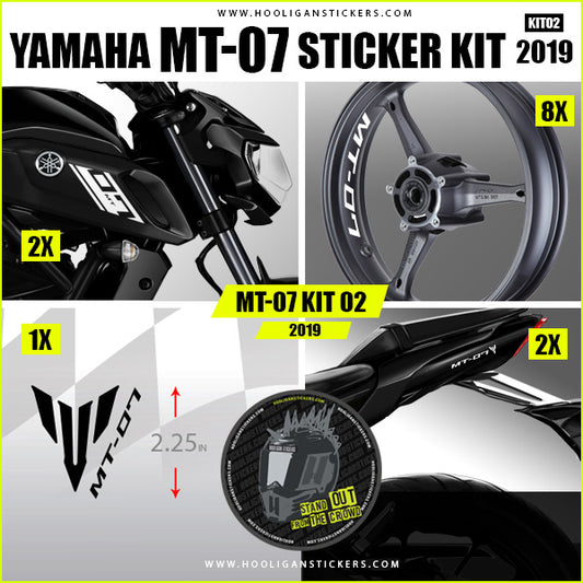Mt07 Sticker Yamaha MT series graphics kit decals packages stickers – Hooligan Stickers